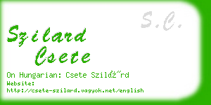 szilard csete business card